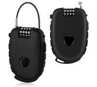 Ainiv 2PCS 4 Dígitos Retráctil Candado Cable, 75cm Núcleo de Acero Inoxidable Candados Numeros, Candado Patinete Electrico para Equipaje, Cascos, Maletas, Bicicletas y Tablas de Snowboard