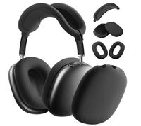 Ainiv 3 en 1 Funda de TPU Suave Compatible con AirPods MAX, Almohadillas Silicona Los Oídos, Diadema, Antiarañazos, Protector de Silicona para Apple AirPods MAX (Negro)