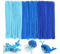 Ainiv 300 PCS Limpia Pipas para Manualidades (Serie Azul 3 Colores)