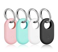 Ainiv 4 Piezas Funda Protectora para Samsung Galaxy Smarttag 2, Silicona Llavero de Funda Protectora para Smart Tag 2, Accesorios Anticaídas y Antiarañazos para Smarttag2 para Llaves Collar Mascotas