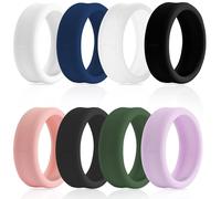 Ainiv 8 Pack Fundas de Silicona para Anillos Compatibles con Oura Ring Gen 4 o Oura Ring Gen 3 Protector de Silicona Elástica Antiarañazos para Hombres y Mujeres(S for 5/6/7/8/9)