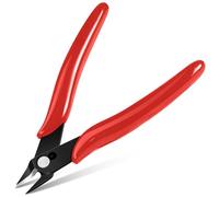 Ainiv Alicates de Corte Diagonal, 1PCS Rojo Cortador Lateral con Estuche Protector, Alicates Modelismo para Electricista Cortador de Precisión