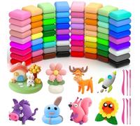 Ainiv Arcilla Polimerica Secado al Aire, 72 Colores Arcilla PoliméRica con 6 Herramientas para Esculpir, Foamy Moldeable Air Dry Clay, Plastilina Regalo para NiñOs y NiñAs de 3 a 12 AñOs