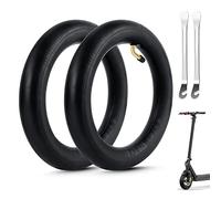 Ainiv Cámaras de Aire Reforzada 10 Pulgadas, 2Pcs Neumáticos Interiores de Scooter Eléctrico, 10x2.125 Neumáticos de Cochecito Bebé, con2 x Palo de Neumático, Válvula de 0°, para Scooter Eléctrico