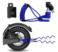 Ainiv Candado Patinete Eléctrico, Cadena Antirrobo Moto Disco 8mm, Accesorios Patinete Electrico para Xiaomi Mijia M365, Bicicleta (Azul)