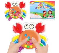 Ainiv Cangrejo Juguetes Sensoriales, Juguetes Antiestrés para Clasificar Colores para Niños Autism, Juguetes Táctiles Regalos para Niños con Autism, Juegos de Habilidades Matemáticas Montessori