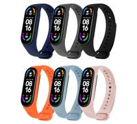Ainiv Correa Mi Band, Correa Compatible con Pulsera Xiaomi Mi Band 5/6/7/4/3, Suave Silicona Nailon Acero Inoxidable Correa de Repuesto, Resistente al Sudor Pulseras de Repuesto