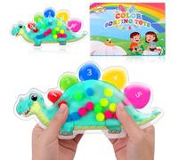Ainiv Dinosaurio Juguetes Sensoriales, Juguetes Antiestrés para Clasificar Colores para Niños Autism, Juguetes Táctiles Regalos para Niños con Autism, Juegos de Habilidades Matemáticas Montessori