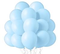 Ainiv Globos Azules, 60 Piezas 12 Pulgadas Globos de Látex, Globos Azul para Arco de Guirnalda, Globos Azules Decoraciones de Cumpleaños, Globos de Fiesta para Niños, Baby Shower, Aniversario