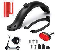 Ainiv Guardabarros Trasero para Scooter y Patinete Electrico con Soporte Guardabarros/Luz Trasera LED/Tira Reflectante, Repuesto Accesorio Compatible con Mi Xiaomi M365/ M365 Pro, Negro