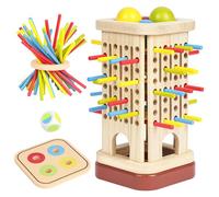 Ainiv Juegos de Mesa Montessori, Juguetes Educativos Niños con 32 Palitos Colores y 1 Dados, Divertido Juego Lanzamiento Bolas para Toda la Familia, Juguete Motricidad Fina para Niños 3, 4, 5, 6 Años