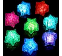 Ainiv Juguetes Baño Bebe, 8PCS Juguetes Bañera Flotantes con Luces LED para Niños Pequeños, Juguetes Agua Bebe con Estrellas Centelleantes, Regalos de Baño Bath Toys para Niños, Niñas y Niños