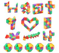 Ainiv Serpiente mágica, 15PCS 24 Segmentos Magic Snake Cube, Magico de Serpiente Juguete de Rompecabezas, Serpiente Magic Snake para Regalos Cumpleaños Niños Colegio Detalles Cumpleaños