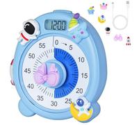 Ainiv Temporizador Visual, Lindos Temporizador Cocina de 60minutos para Niños, Temporizador Niños, Temporizador Analógico Visual, Time Timer para Escritorio Niños, Escritorio Oficina y Reuniones-Azul