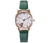 Ainiyo Reloj de pulsera para mujer, reloj de pulsera para mujer, reloj de pulsera analógico de cuarzo, pulsera elegante de diseñador, joyas para niñas, novia, mujer, mamá, verde, Correa