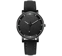 Ainiyo Relojes de pulsera para mujer, reloj de pulsera para mujer, reloj de pulsera analógico de cuarzo, elegante asimétrico, joya de fantasía para niñas, novia, mujer, mamá, negro, Correa