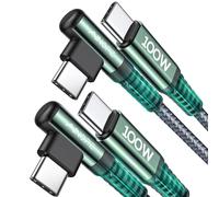 AINOPE 100W/5A USB C a USB C Cable de carga súper rápida cable de carga ultrarrápida nylon cable USB C para iPhone 16 Pro Max 15 14 13/MacBook/iPad/Samsung Galaxy S25 Ultra S24, 2 piezas, 0.5M+0.5M