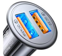 AINOPE Cargador Coche USB Carga Rapida 45W Cargador Mechero USB Movil Coche [Dual QC3.0] 12V Carregador Isqueiro Carro Accesorios Coche para Samsung Galaxy A55 A35 A15 iPhone 13 12 14 Xiaomi 13 Huawei