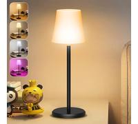 Ainostone lampara mesita noche cable 4 en 1 lampara de mesa LED con batería recargable, 3 modos de color +RGB dimmer continuo lamparitas mesita noche control táctil IP54 impermeable dormitorio