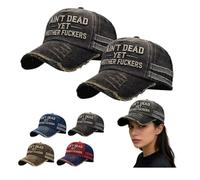 Ain't Dead Yet Hat,Still not Dead sombrero bordado ajustable vintage envejecido no muerto todavía madre fuckers gorra de béisbol gorra de camionero unisex, Negro B, Talla única