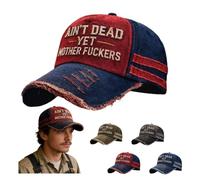 Ain't Dead Yet Hat,Still not Dead sombrero bordado ajustable vintage envejecido no muerto todavía madre fuckers gorra de béisbol gorra de camionero unisex, rosso, Talla única