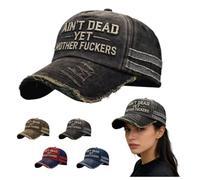 Ain't Dead Yet Hat,Still not Dead sombrero bordado ajustable vintage envejecido no muerto todavía madre fuckers gorra de béisbol gorra de camionero unisex, Negro, Talla única
