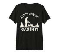 Ain't Got No Got In It Retro Push Mower Landscaping Camiseta Premium