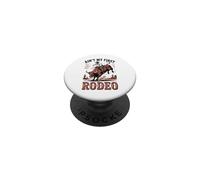 Aint Mi Primer Rodeo Bull Riding Cowboy Western Bull Rider PopSockets PopGrip Adhesivo