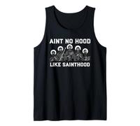 Ain't No Hood Like Sainthood Catholic Saint Christian Faith Camiseta sin Mangas