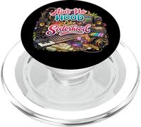 Aint No Hood Like Sisterhood DJ Música Negro Mujer PopSockets PopGrip para MagSafe