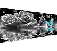 Aintura de Diamantes Flor Pintura de Diamantes Adultos Mariposa Diamond art DIY Completa Manualidades Bordado, Para Principiantes Niño Para Decoración Pared Del Hogar Femenino Regalo 80x160cm YZ-563