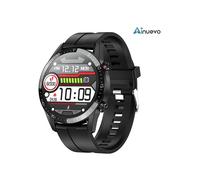Ainuevo L13 Smartwatch, Bluetooth 4.0, IP68 waterproof, compatible with Samsung, Sony, Huawei, Xiaomi, Android, silicone, black