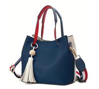 AINUOEY Mujer Bolsos Totes Casual Mano Marca Mediano Bandolera Antirrobo Hombro Italianos PU Cuero 5383 1 piezas Azul