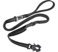 AinuScinsYoe Correa elástica táctica para Perros Resistente con Costuras Reflectantes 2 Asas Clip cinturón de Seguridad amortiguación Impactos un Control Potente y una protección Segura