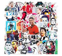 Ainvliya Juego de 102 pegatinas de Cristiano Ronaldo, estrella del fútbol, impermeables, para guitarras, coches, equipaje, portátiles, adolescentes y adultos