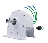 AiODiO Generador de imán Permanente de 12000 W y Bajas revoluciones, trifásico sin Engranajes, alternador de CA, generador de turbina eólica hidráulica con rectificador (con Base). 48V