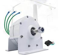AiODiO Generador de imán Permanente sin Engranajes, generador de imán Permanente sin Engranajes trifásico, 500 RPM, con Base para turbina eólica. 48V