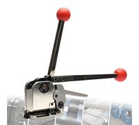 AiODiO Herramienta de flejado de Acero 3 en 1, Manual, con tensión del 70% al 80%, de 12,7 a 19 mm, para Embalaje Seguro en Uso Industrial.