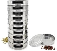 AiODiO Juego tamices café 8", 10 Capas INOX selección Granos 20cm-304