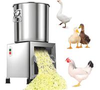 AiODiO Picadora de Verduras eléctrica, 50-200 kg/h de Potencia, 3500 RPM, 4 Cuchillas y Gran Puerto de alimentación para una alimentación eficiente de los Animales. 110V-1800W