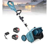 AiODiO Quitanieves eléctrico de 1000 W, Ancho de Limpieza de 16 Pulgadas, Distancia de proyección de 25 pies, dirección de Descarga de Nieve Ajustable en ±45°, para entradas de vehículos. 2batteries