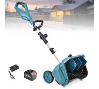 AiODiO Quitanieves eléctrico de 1000 W, Ancho de Limpieza de 16 Pulgadas, Distancia de proyección de 25 pies, dirección de Descarga de Nieve Ajustable en ±45°, para entradas de vehículos. 1battery