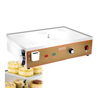 AiODiO Vaporera eléctrica Comercial, vaporera eléctrica para Dim Sum, Amplia área de cocción, con Alarma de ebullición en seco, Ajuste de Temperatura de 30 a 110 °C 110v-6holes