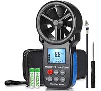 AIOMEST Anemómetro Digital, Viento Barómetro de Mano,100WM CFM Medidor de Velocidad del Viento Temperatura Probador de Frío del Viento para la Humedad Altitud, Drone Vuelo HVAC
