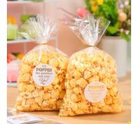 AIOMOB 100 juegos de bolsas de palomitas de maíz con texto en inglés "He Popped the Question" para fiesta de compromiso, despedida de soltera, decoración de boda
