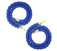 Aioneer 1.5M Blue Rope Barrier For Crowd Control, Braided Hemp For Bars, Hotels, Cinemas, Banks, Courts, Entryways, Events, Parties, Lobbies, Theaters, Museums, Concerts.-S-3.8Cm/1.5In