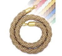 Aioneer 1M To 3M Retractable Barrier Rope In 11 Colors, Queue Management with Hooks For Posts, Stanchions, Visitor Guidance In Hotels, Durable Safety Rope with S-Champagne-2M