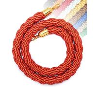 Aioneer 1M To 3M Retractable Barrier Rope In 11 Colors, Queue Management with Hooks For Posts, Stanchions, Visitor Guidance In Hotels, Durable Safety Rope with S-Orange-2.5M