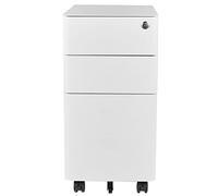 Aioneer 3 Layer D Mobile File Cabinet with Steel Lockers and Locks Strong Bearing Capacity Easy Assembly Ideal For Tables and Desks
