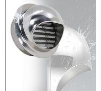 Aioneer 304 Stainless Steel Vent Cap - 2"-11.8" Round Exhaust Hood, Rainproof Air Outlet for Indoor/Outdoor Use, Durable Ventilation Solution for Extractors and Fans